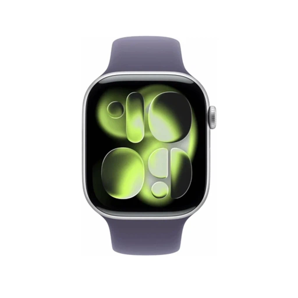 Умные часы Apple Watch Series 11 GPS 46mm Silver Aluminum Case with Purple Fog Sport Band - M/L (MEVA4)